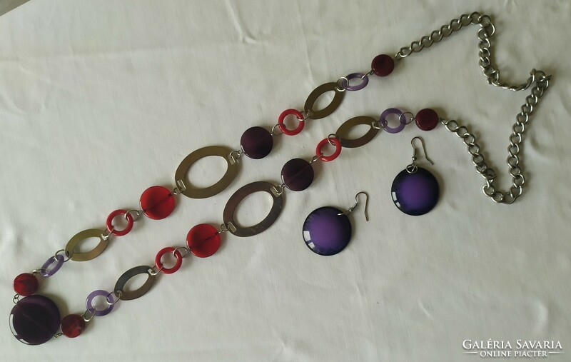 Women's bijou necklace with clip and bracelets for sale!