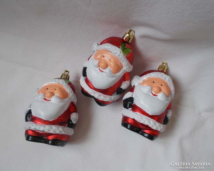 Santa, Santa Claus-shaped pine decoration, Christmas decoration, Christmas tree decoration 3 pcs