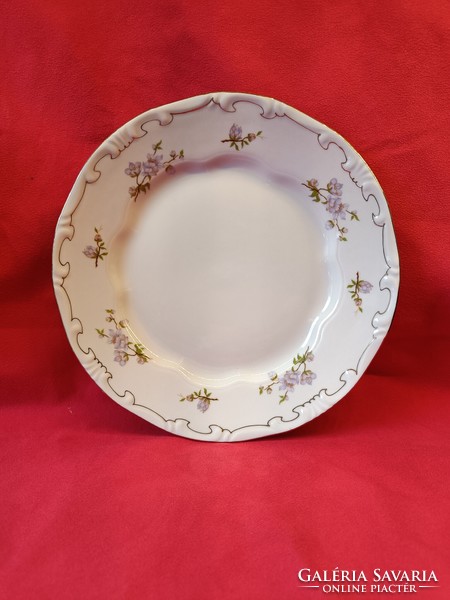 Zsolnay "lila barackvirágos" lapos tányér