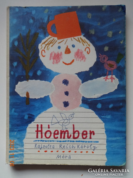 Hóember - kemény lapos, régi képeskönyv Reich Károly rajzaival (1981)