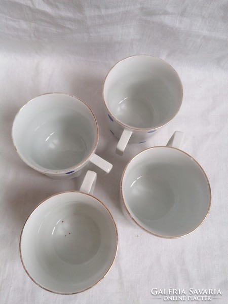 4 Great Plains porcelain mugs with dots