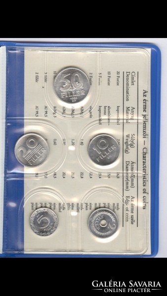 Coin collection, in artificial leather case, the series of coins issued with the mnb stamp can be turned over. From 1966 and earlier.