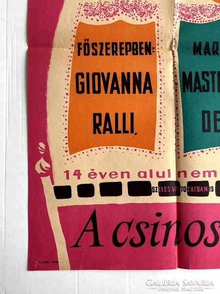 A csinos férj című olasz film plakátja, mozifilm plakát, moziplakát 1959., Mokép