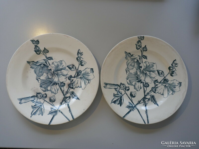 French porcelain plate with floral pattern, rarity 2 pcs.