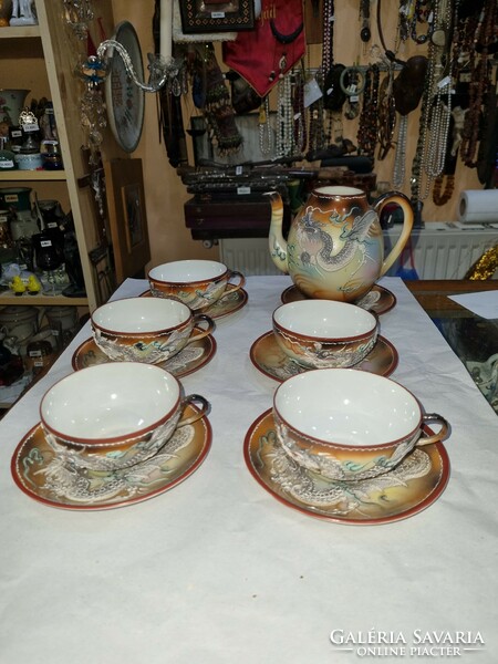 Oriental porcelain tea set