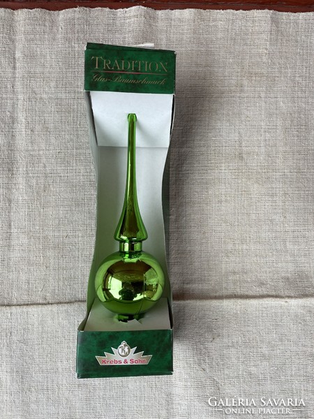 Beautiful green glass top decoration Christmas tree decoration ornament package for Christmas. Glass