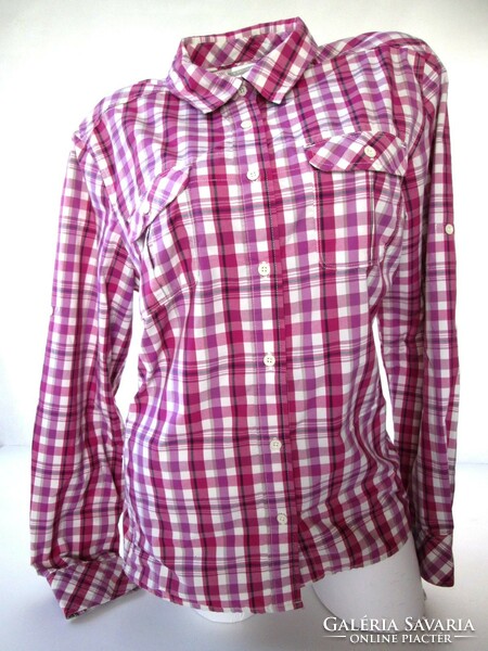 Original the north face (l) sporty checkered women's hiking shirt