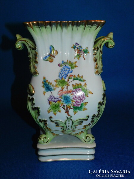 Baroque harmonica baroque vase from Herend with a picture of Szeged town hall
