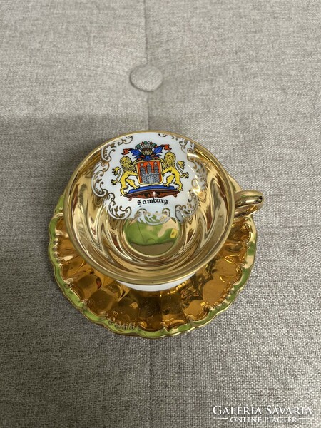 Bareuther waldsassen Bavarian German porcelain richly gilded tea cup a66