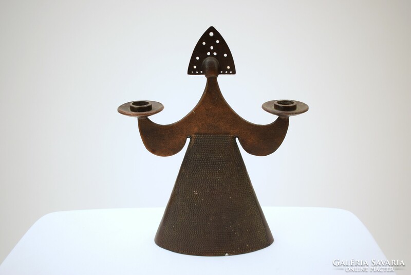 Mid century / art deco bronzed candle holder