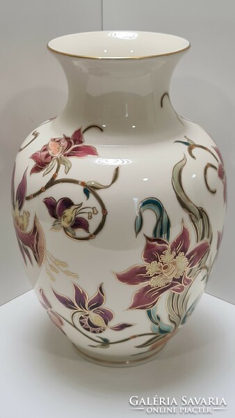 Large orchid / lily vase by Zsolnay