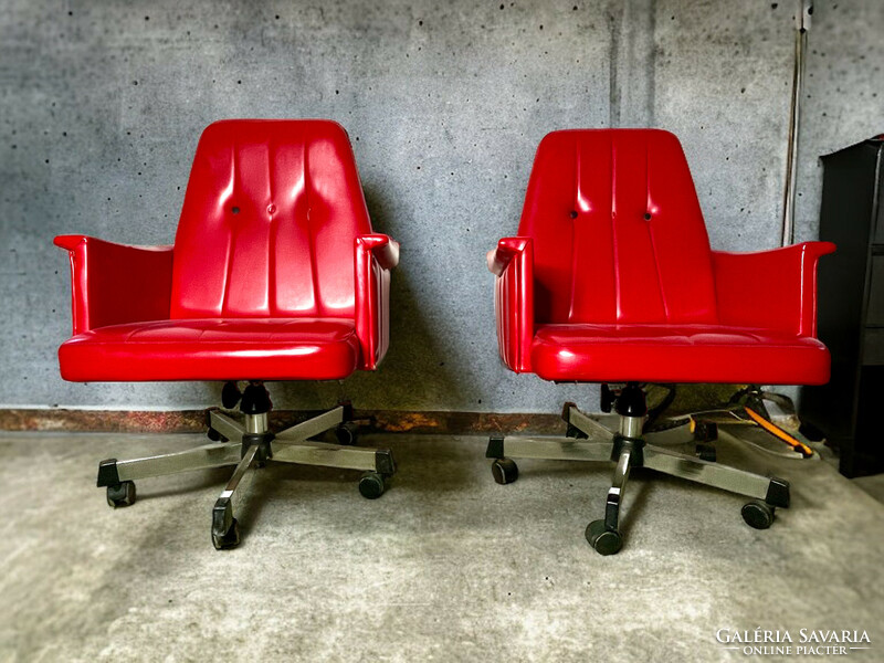 Retro, loft design faux leather swivel office chair, armchair