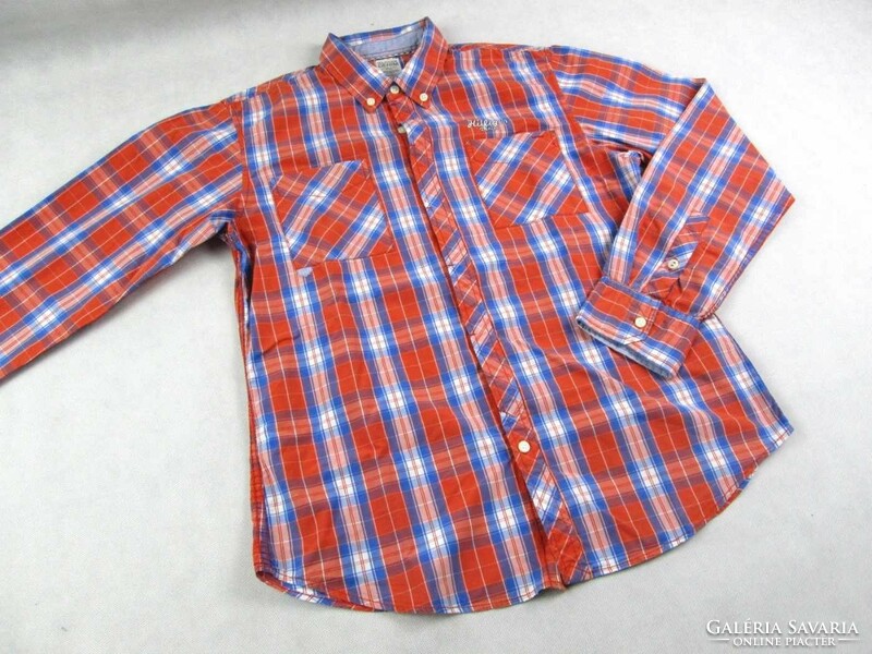 Original tommy hilfiger (l) men's checkered long sleeve shirt