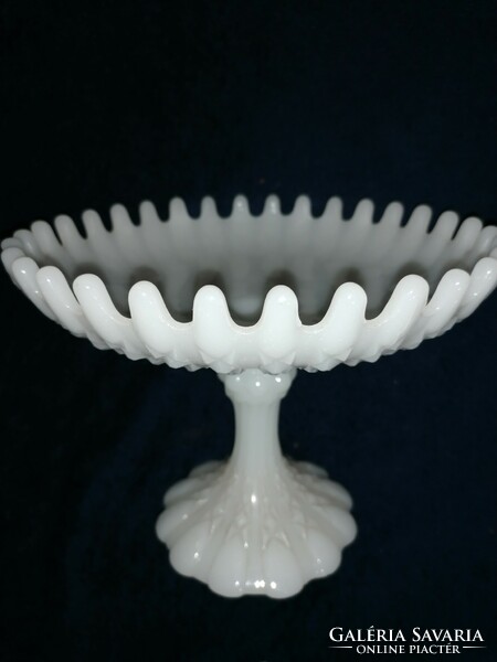 Milk glass centerpiece