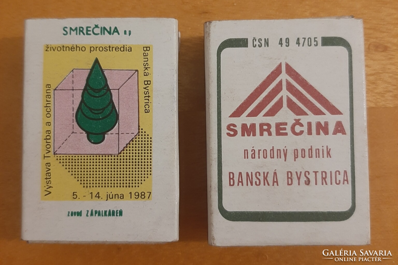 SMREČINA környezetvédelmi kiállítás 1987.jún. 5-14. Besztercebánya gyufa
