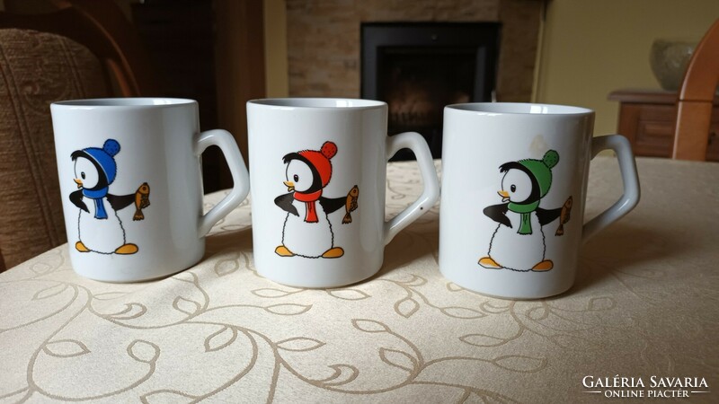 Zsolnay penguin children's mugs