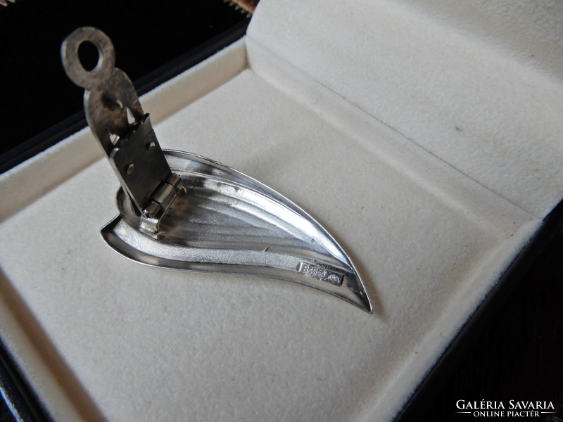 Art deco German Theodor Klotz silver clothes clip