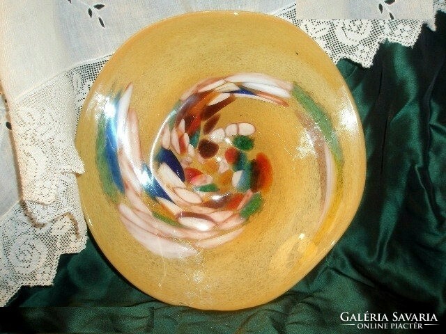 Murano blown glass vintage centerpiece bowl - 21 cm - art&decoration