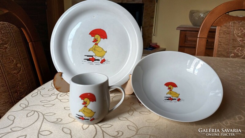 Children's children's set with Raven House duck porcelain