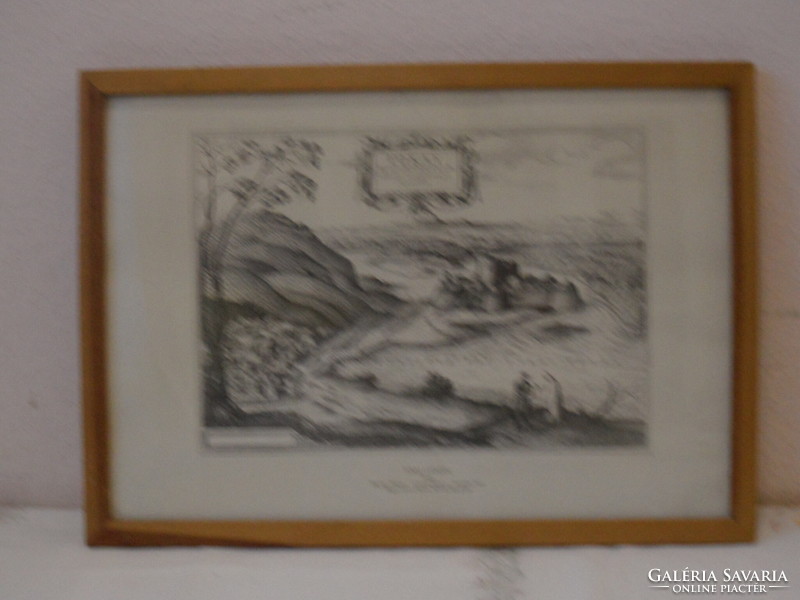 View of Tokaj in etching frame