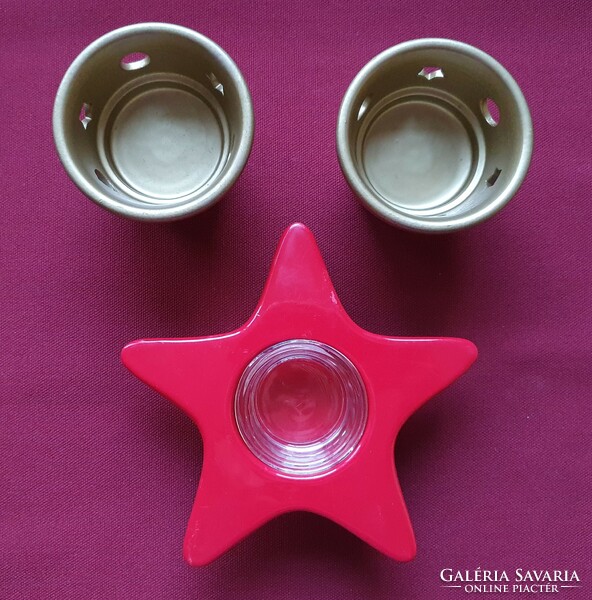 3pcs Christmas candle holder accessory decoration ornament star