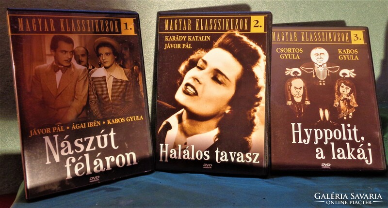 Hungarian classics - black and white film printed after 10 pcs on DVD discs. Collection sold together.