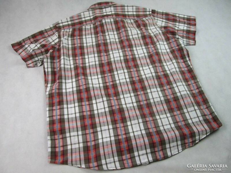 Original camel active (2xl / 3xl) sporty elegant checkered short-sleeved men's shirt