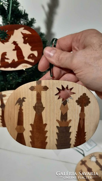 Karácsonyfa dísz: 2 oldalas Kézzel készűlt alkotás