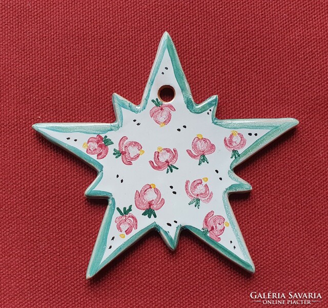Christmas porcelain star shape decoration accessory Christmas tree ornament