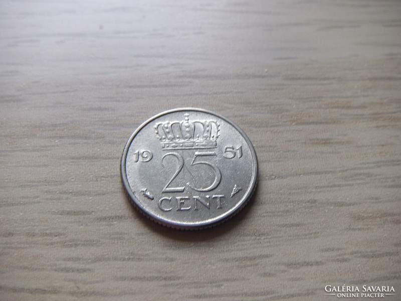 25 Cent 1951 Netherlands