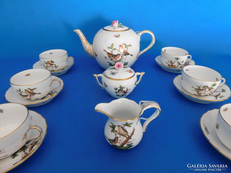 Herend Rothschild pattern 6-piece tea set