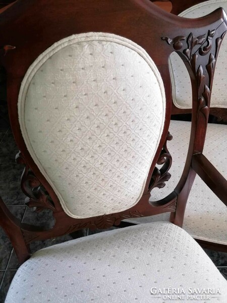 Neobarokk szék és két személyes kanapé