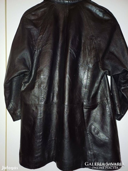 Black elegant women's leather jacket