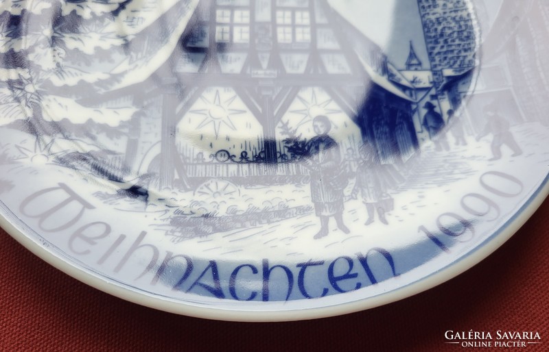 Bareuther bavaria limited series German porcelain hanging wall plate Christmas winter picture 1990