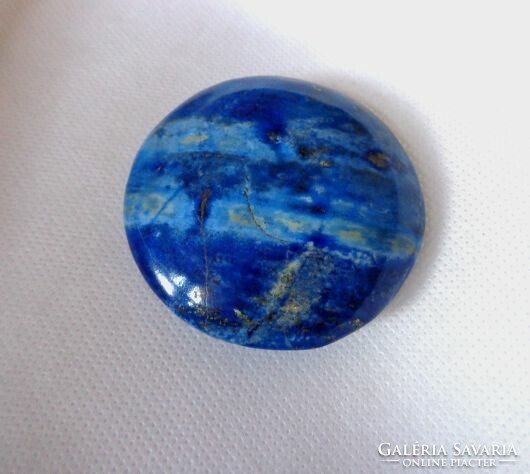 Lapis lazuli large mineral disc handle stone 78 gr