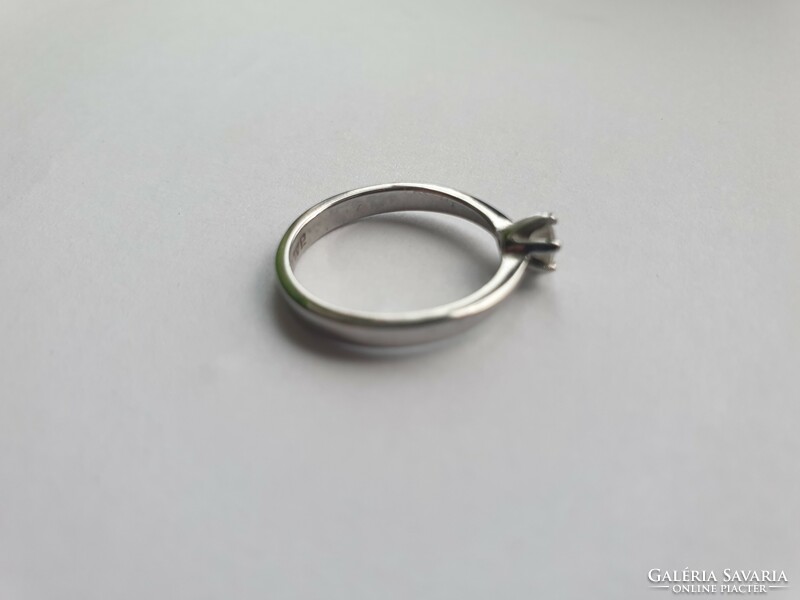 Balcano solitaire zirconia stone stainless steel ring