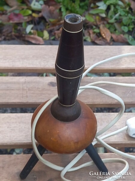 Retro 3-legged lamp, with plug, vinyl switch button design - 60s