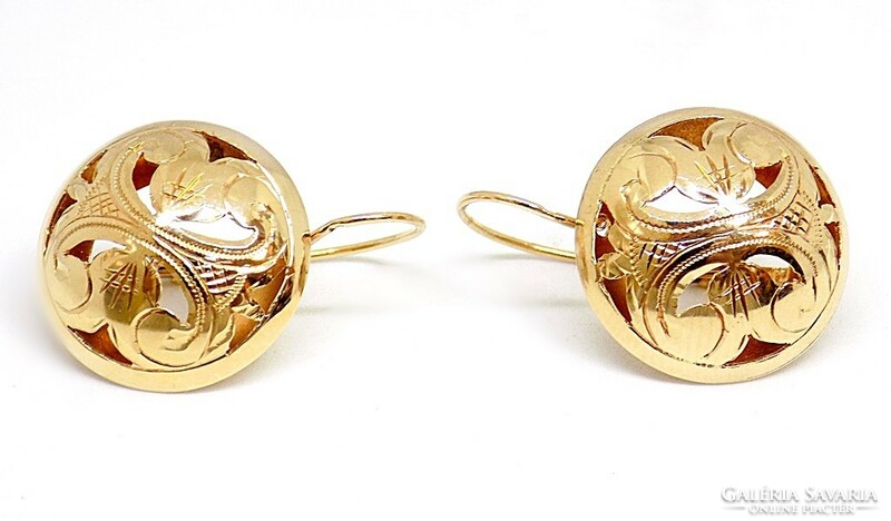 Golden lens earrings (zal-au119134)