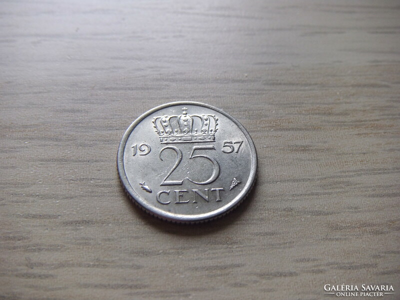 25 Cent 1957 Netherlands