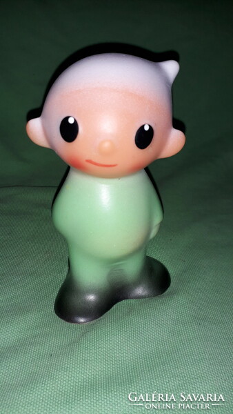 Antique cccp soviet toy cute little green elf dwarf rubber figure flawless 15 cm as shown in the pictures