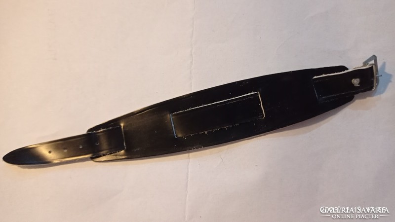 Old genuine leather watch strap, wide leather strap in the style of the 50s