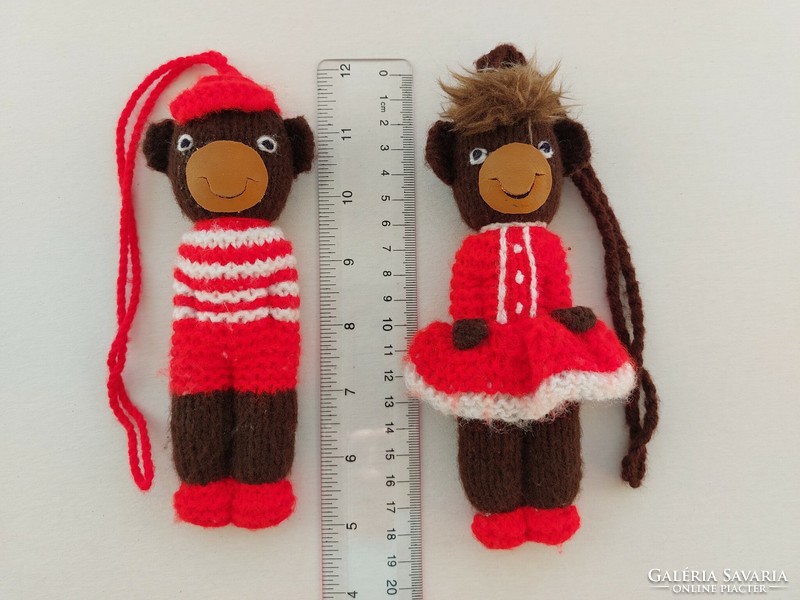 Retro craft figure toy vintage monkey couple