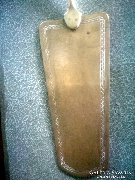 Antique 800 silver handle fire-gilded cake spatula - 22 cm - art&decoration