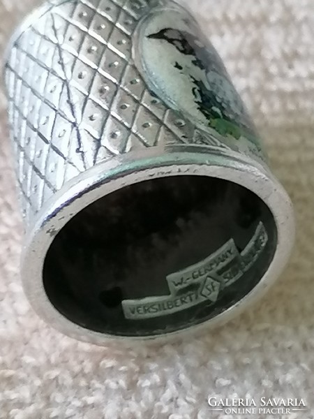 Old silver-plated thimble