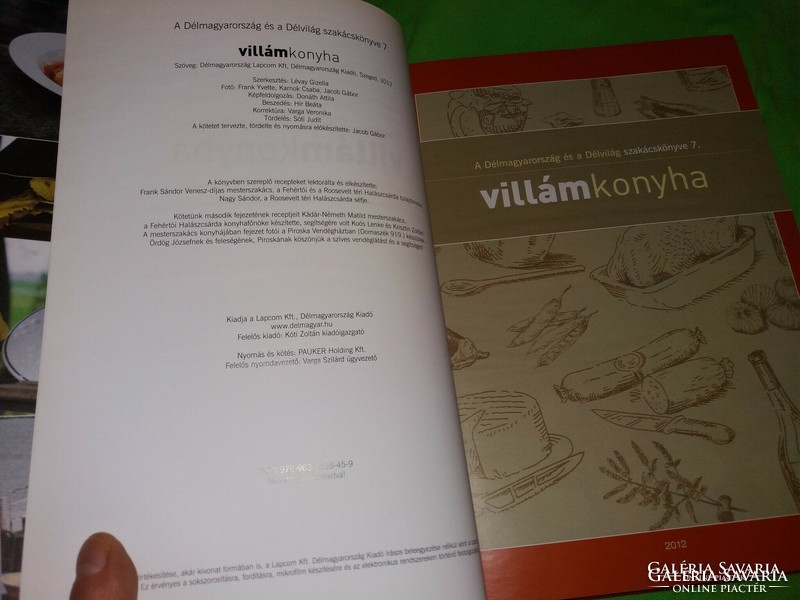 2012.Villamkonyha cookbook of Southern Magyar and the southern world according to pictures