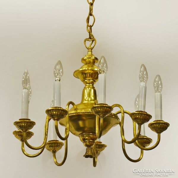 9 Incandescent copper chandelier