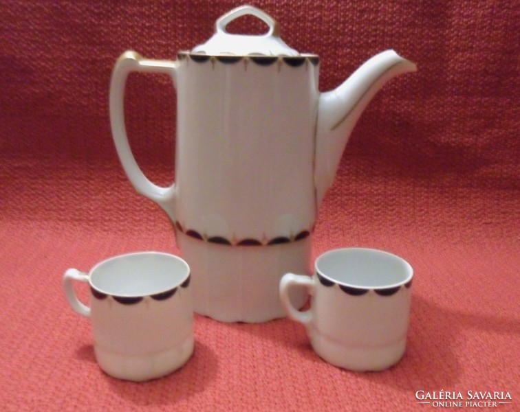 Porcelain - schlaggenwald schlachter wer thw louise coffee tea pouring set 2 cups