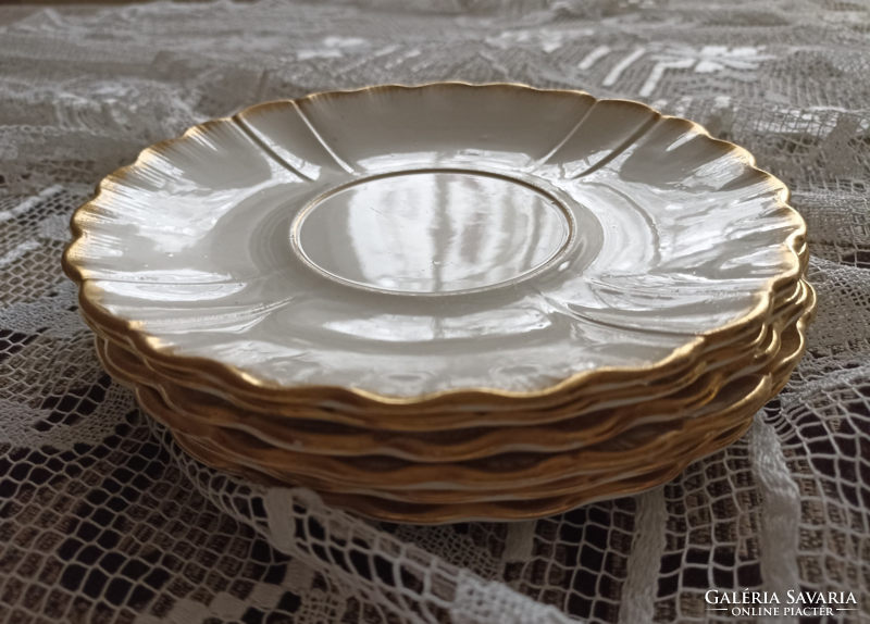 Antik Sarreguemines süteményes tányér (teás alátét) készlet 18 cm-es