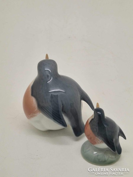 Royal Copenhagen bird figurines 2266 and 2238 robin 6cm 4cm