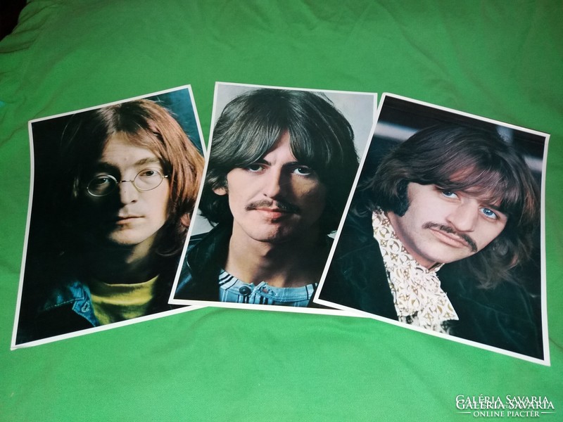 The beatles - 3 out of 4 beatles on retro color large photos 20 x 29cm/pc together according to the pictures